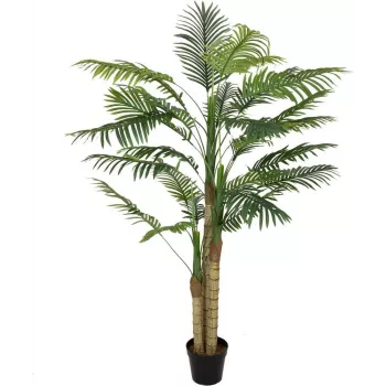 EUROPALMS Palmeira areca, 3 troncos, planta artificial, 150 cm 82509411