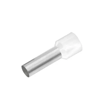 Cimco 187002 Terminal tubular parcialmente isolado, 0,5 mm², branco, 100 unid.