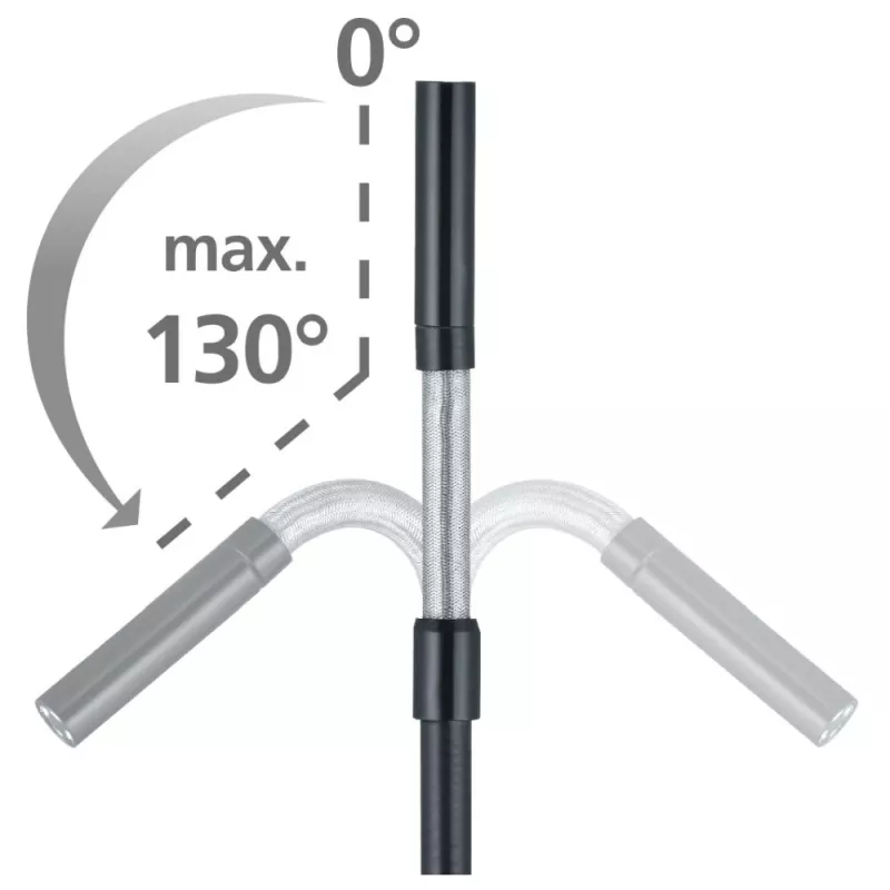 Laserliner ArcView Câmara de inspeção com sonda flexível de 9 mm, 640 x 480 píxeis, campo de visão de 67°, 100 cm de comprimento, preto/branco 082.214A