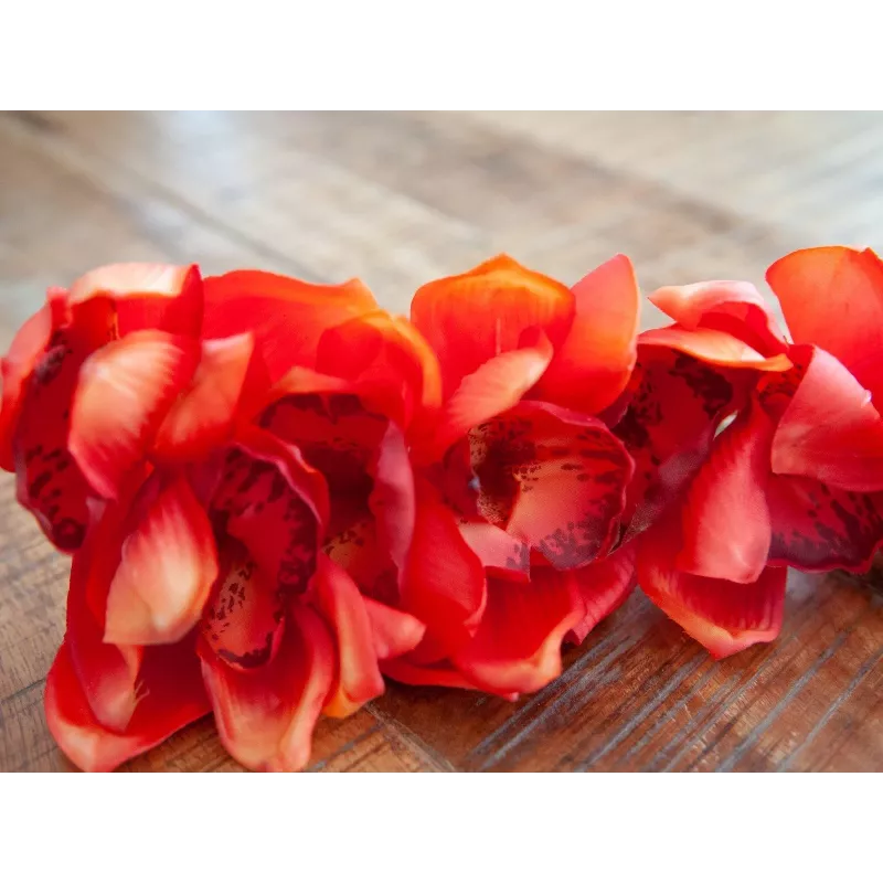 EUROPALMS Ramo de Cymbidium, artificial, vermelho, 90 cm (82530315)