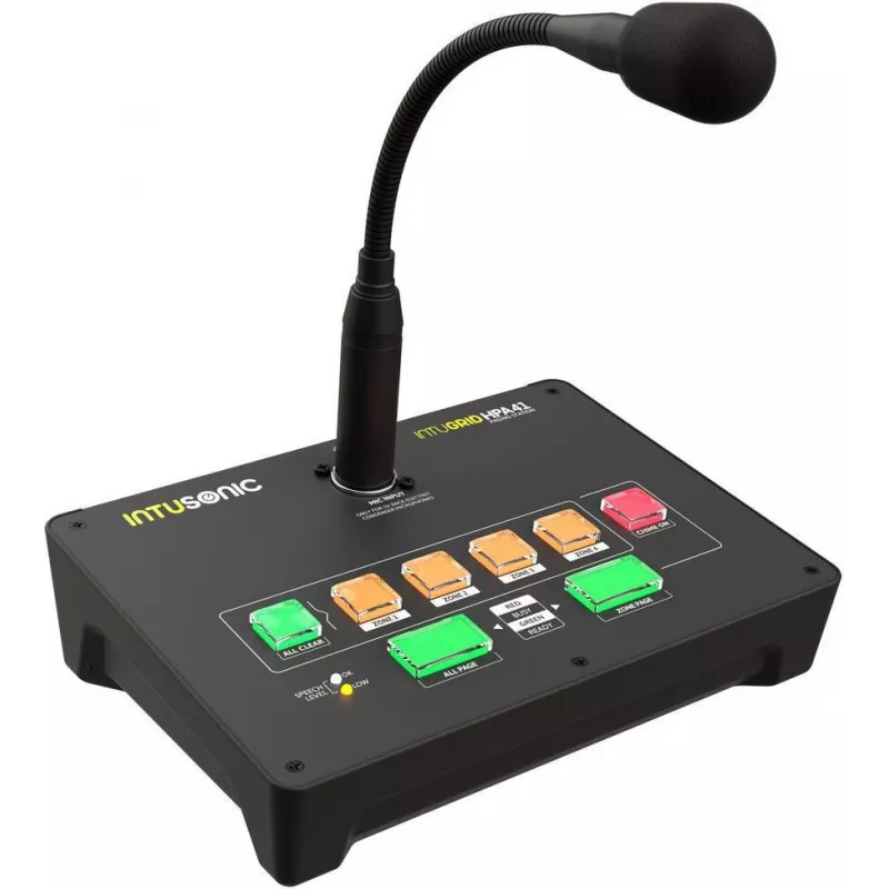INTUSONIC HPA41 Estação de microfone de paginação de 4 zonas 12604192