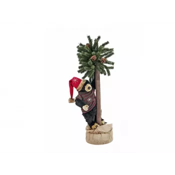 EUROPALMS Urso de Natal com árvore de Natal, 105 cm 83314804