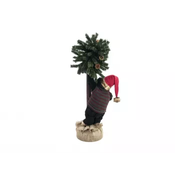 EUROPALMS Urso de Natal com árvore de Natal, 105 cm 83314804
