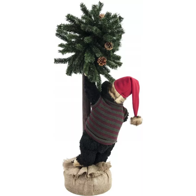 EUROPALMS Urso de Natal com árvore de Natal, 105 cm 83314804