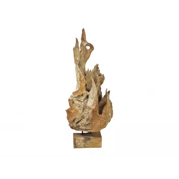 EUROPALMS Escultura de raiz de teca natural 160 cm 83200185