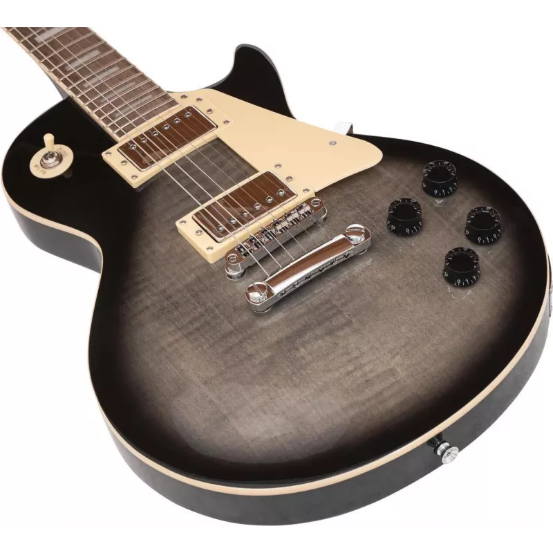 DIMAVERY LP-750 Guitarra elétrica, Translucent Gray Blackburst 26219396