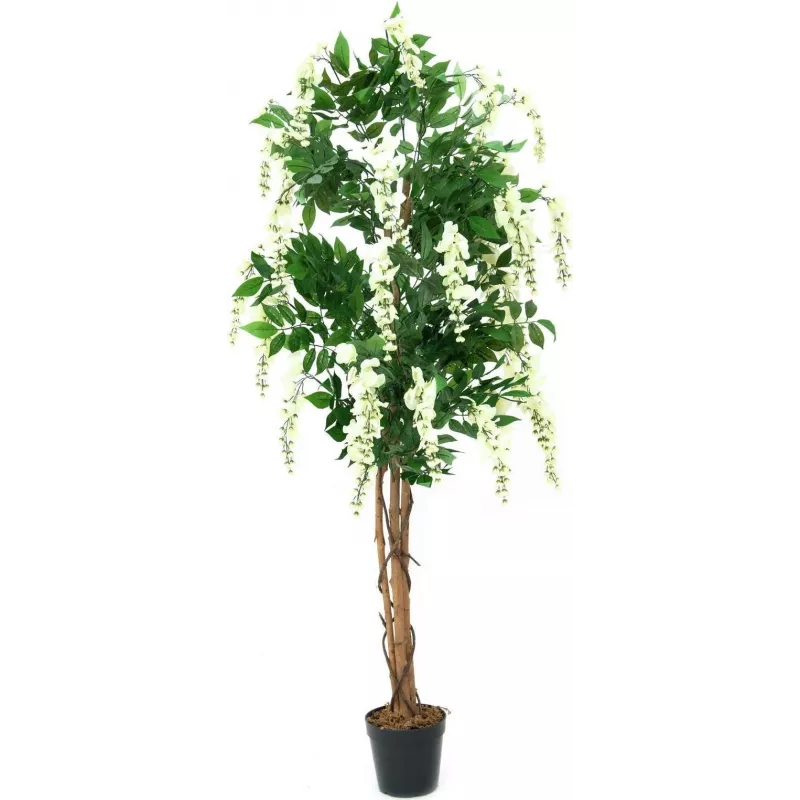 EUROPALMS Planta artificial chuva-de-ouro, branca, 150 cm (82507105)