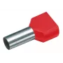 Cimco 187720 Terminal duplo 1 mm² parcialmente isolado vermelho 100 unidades