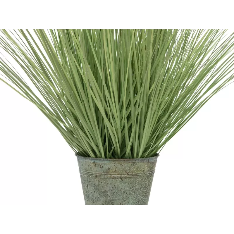 EUROPALMS Erva ornamental artificial florida, 70 cm, flores brancas, vaso preto 82600147