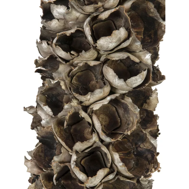EUROPALMS Cacho Coco Palmeira de coco artificial, 120-190 cm, tronco de madeira real, 12 folhas, interior 83502349