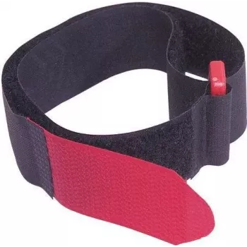abraçadeira de cabos com velcro 25x480 mm, preto, 10 unid., reutilizável 30006040
