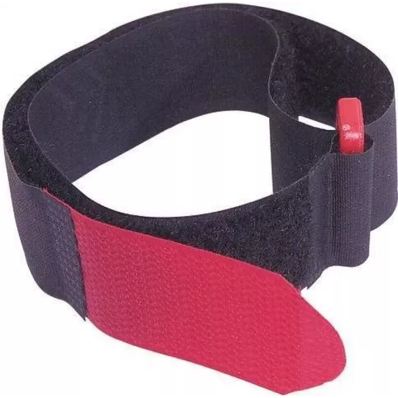 abraçadeira de cabos com velcro 25x480 mm, preto, 10 unid., reutilizável 30006040