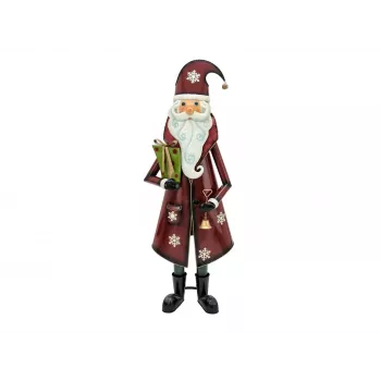 EUROPALMS figura de Pai Natal em metal vermelho 150 cm 83314903