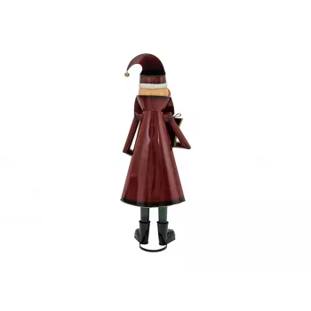 EUROPALMS figura de Pai Natal em metal vermelho 150 cm 83314903