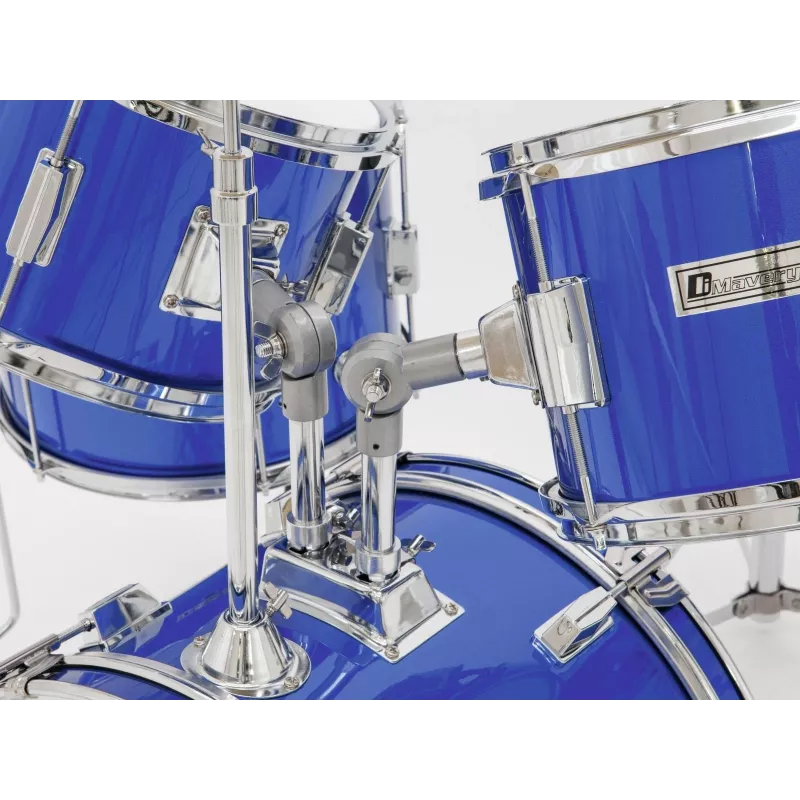 Dimavery JDS-305 Bateria infantil azul com pratos e pedal de bombo