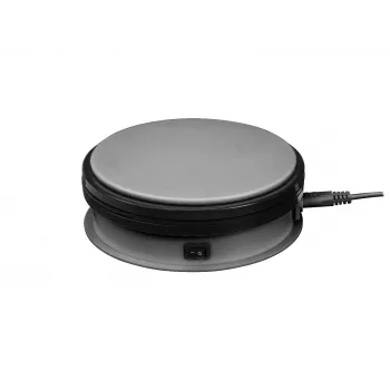Europalms Prato giratório elétrico Ø 15 cm prateado - capacidade de carga até 5 kg, 2,4 rpm (50701190)