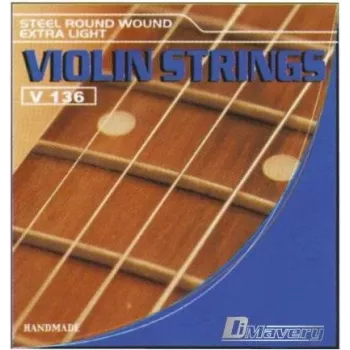 Dimavery corda D para violino, núcleo de aço, enrolada a níquel, tensão média, extremidade de bola, 4/4