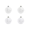 EUROPALMS conjunto de bolas decorativas 10 cm, branco, 4 unidades 83501264