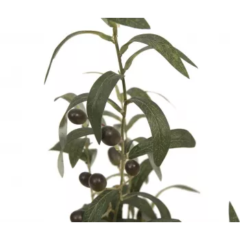 Oliveira artificial EUROPALMS, 68 cm, folhas verdes, vaso preto 82506421