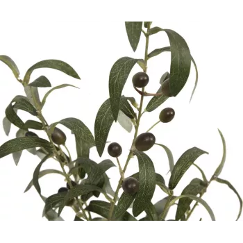 Oliveira artificial EUROPALMS, 68 cm, folhas verdes, vaso preto 82506421