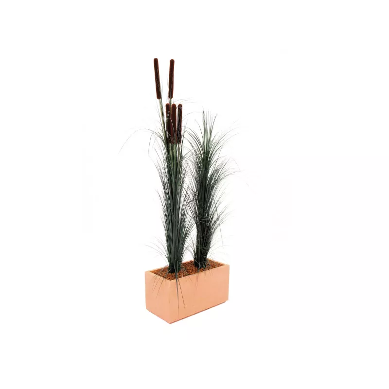 Planta de caniço artificial EUROPALMS com espigas, verde-escuro, 152 cm 82505854