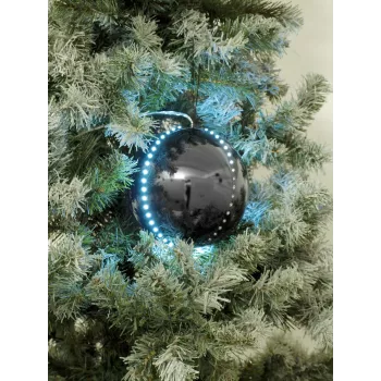 Bola de neve LED EUROPALMS 8 cm, preta, pack de 5 (83501236)