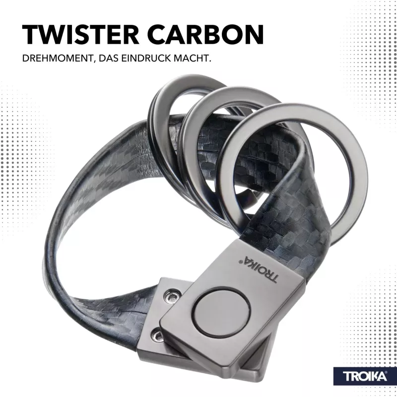TROIKA TWISTER CARBON porta-chaves (KRG649/CB)