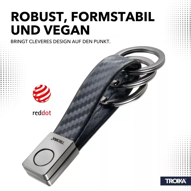 TROIKA TWISTER CARBON porta-chaves (KRG649/CB)