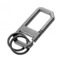 Porta-chaves TROIKA ALVAR NERO com mosquetão, gunmetal/preto (KR26-05/GM)