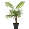 EUROPALMS palmeira-leque planta artificial, 88cm, verde, vaso preto 82509301
