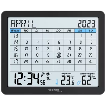 TECHNOLINE WT2600 despertador-calendário por rádio, preto