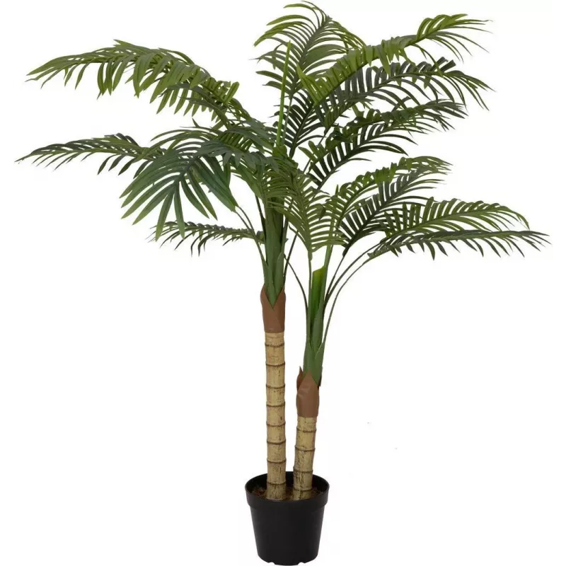 EUROPALMS palmeira areca, 2 troncos, planta artificial, 120cm (82509410)