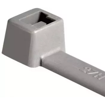 HellermannTyton 116-01818 Abraçadeira de cabos de poliamida cinzenta, 100 mm x 2,5 mm, feixe 22 mm, pack de 100