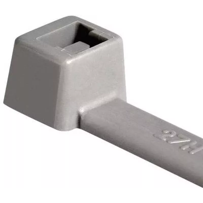 HellermannTyton 116-01818 Abraçadeira de cabos de poliamida cinzenta, 100 mm x 2,5 mm, feixe 22 mm, pack de 100