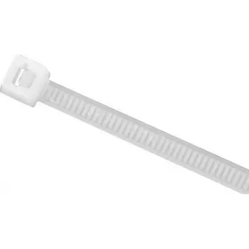 HellermannTyton Abraçadeira de cabos standard, dentado interior, 200 mm x 4,6 mm, transparente, 100 unid. (UB200C-N-PA66-NA-C1) 905-72009