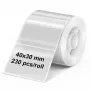 Olympia Rolo de etiquetas transparentes 40 mm x 30 mm, 230 etiquetas (6322)
