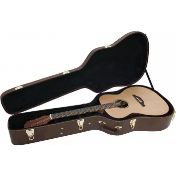 Estojo moldado DIMAVERY para guitarra western, castanho (26341018)