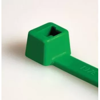 Abraçadeira de cabos standard HellermannTyton T80R-N66-GN-C1, dentada interior, 210 mm x 4,6 mm, verde, 100 unid. 116-08015