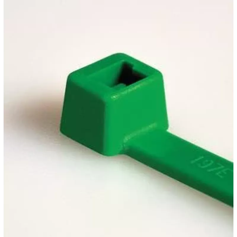 Abraçadeira de cabos standard HellermannTyton T80R-N66-GN-C1, dentada interior, 210 mm x 4,6 mm, verde, 100 unid. 116-08015