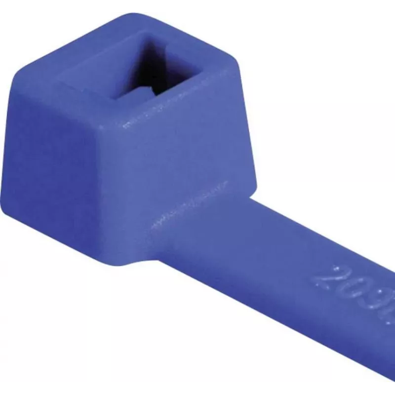 Abraçadeira de cabos standard HellermannTyton T80L, 390 x 4,6 mm, PA66, azul, 100 unid. 116-05416