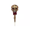 EUROPALMS Espeto de Halloween caveira, branco/preto, 40 cm 83314628