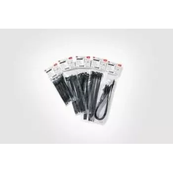 HellermannTyton SOFTFIX Abraçadeira reutilizável 180mm x 7mm preto pack de 16 (115-07190)