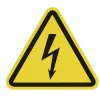 HellermannTyton Placa de aviso perigo de tensão elétrica WS1-A-150-YE (597-61200)