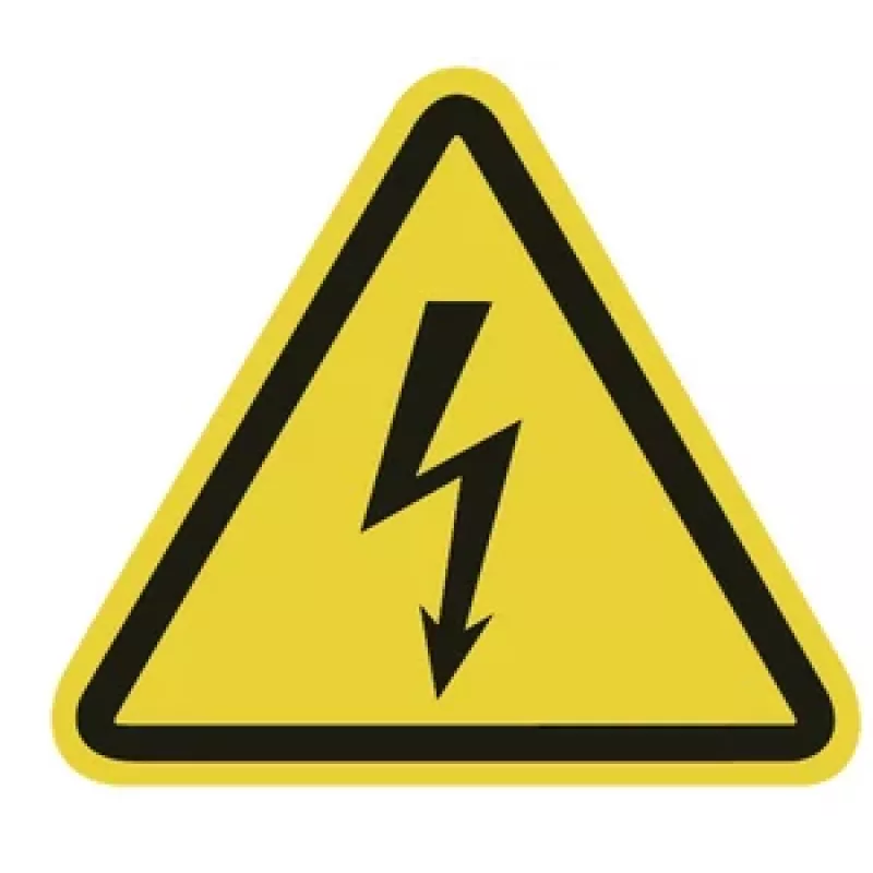HellermannTyton Placa de aviso perigo de tensão elétrica WS1-A-150-YE (597-61200)