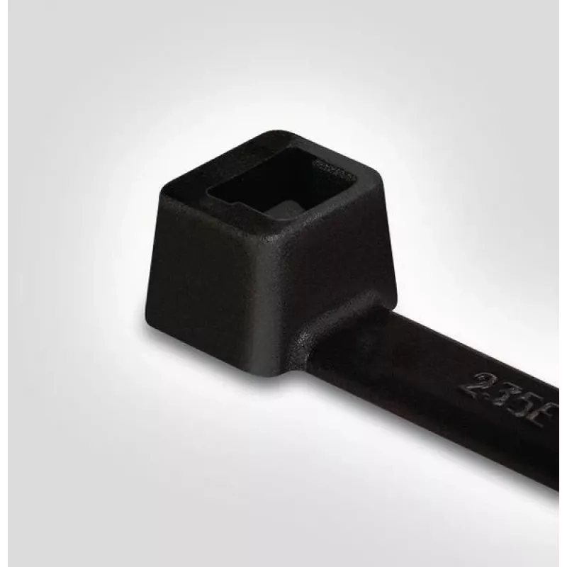 HellermannTyton T18L-HS-BK-C1 Abraçadeira, poliamida 6.6, preto, 100 mm x 2,5 mm, 100 unid.