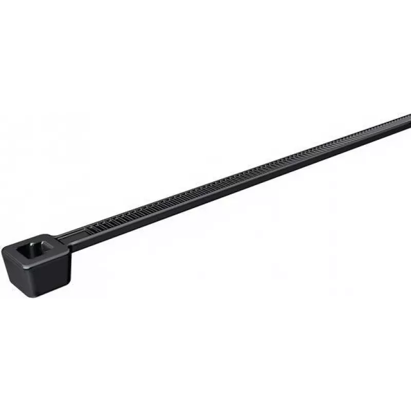 HellermannTyton T18L-HS-BK-C1 Abraçadeira, poliamida 6.6, preto, 100 mm x 2,5 mm, 100 unid.