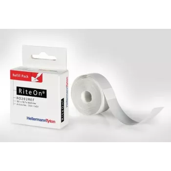 HellermannTyton RiteOn Recarga de etiquetas branco 100 por folha (550-71401)
