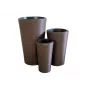 EUROPALMS India Conjunto de vasos decorativos, 3 tamanhos, aspeto de pedra cinzenta, interior/exterior 83011268