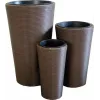 EUROPALMS India Conjunto de vasos decorativos, 3 tamanhos, aspeto de pedra cinzenta, interior/exterior 83011268