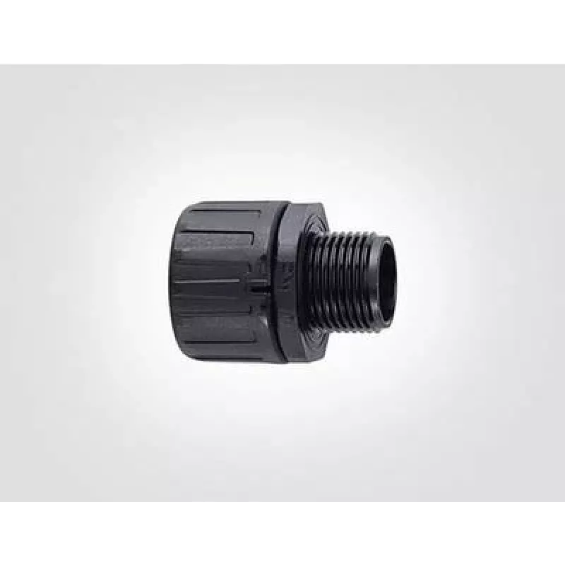 HellermannTyton HG25-S-M25 PA66 BK 10 conector reto, rosca M25, canal de 25 mm, preto